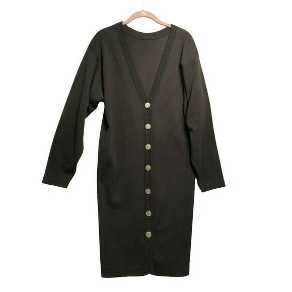 CHRISTINE THOMSON CARDIGAN QUARTER BUTTON SIZE L - Picture 1 of 10